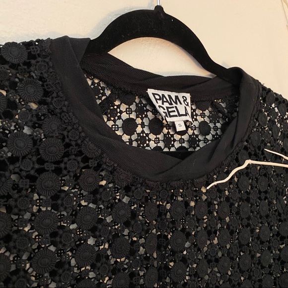 Pam & Gela Crochet Long Sleeve Top - Picture 4 of 7